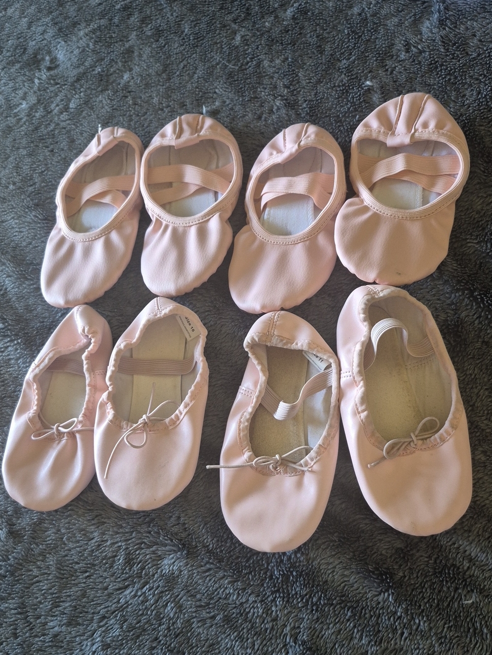 Pink Ballet Slippers Pack Lot Sizes 26,27,10&11